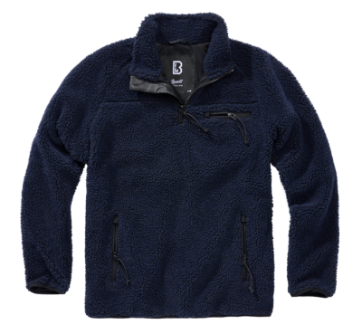 Brandit gyapjú kabát Teddyfleece Troyer, sötétkék