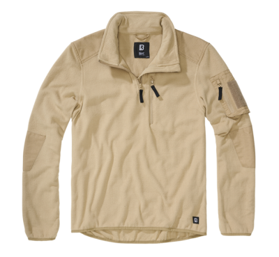 Brandit Ripstop fleece cipzáras kapucnis pulóver, teveszínű