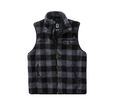 Brandit gyapjúmellény Teddyfleece, fekete/szürke