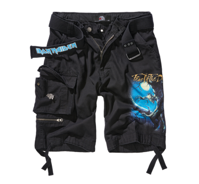 Brandit Iron Maiden Savage rövidnadrág Félelem a sötétségtől, fekete