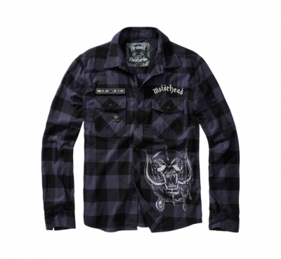 Brandit Motörhead Check hosszú ujjú póló, feketeszürke, fekete-szürke