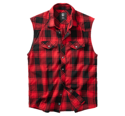 Brandit Check ujjatlan ing, piros fekete