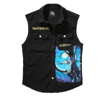 Brandit Iron Maiden Vintage FOTD ujjatlan ing, fekete