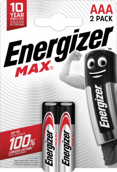 Energizer Max AAA alkáli elemek E303325300, 2 db