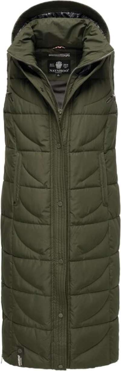 Navahoo BREZELCHEN Női hosszú mellény, sötét olívazöld