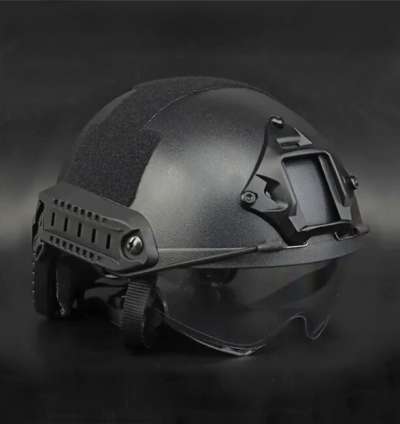 DRAGOWA Tactical Gyors MH taktikai sisak Charger szemüveggel, fekete (tanúsítvány nélkül)