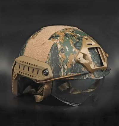 DRAGOWA Tactical Taktikai sisak Fast MH Charger szemüveggel, Digital Woodland (tanúsítvány nélkül)