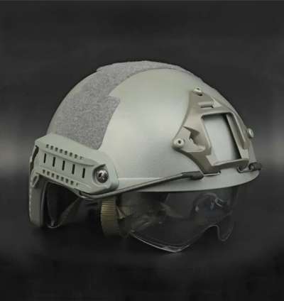 DRAGOWA Tactical Gyors MH taktikai sisak Charger szemüveggel, szürke (tanúsítvány nélkül)