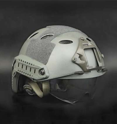 DRAGOWA Tactical Gyors PJ taktikai sisak szemüveggel Bolt, szürke (tanúsítvány nélkül)