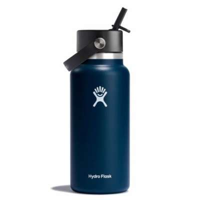 Hydro Flask Széles termo palack szájjal 32 OZ Wide Flex Straw Cap, indigo