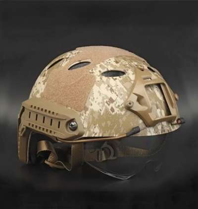 DRAGOWA Tactical Taktikai sisak Fast PJ szemüveggel Bolt, Digital Desert (tanúsítvány nélkül)