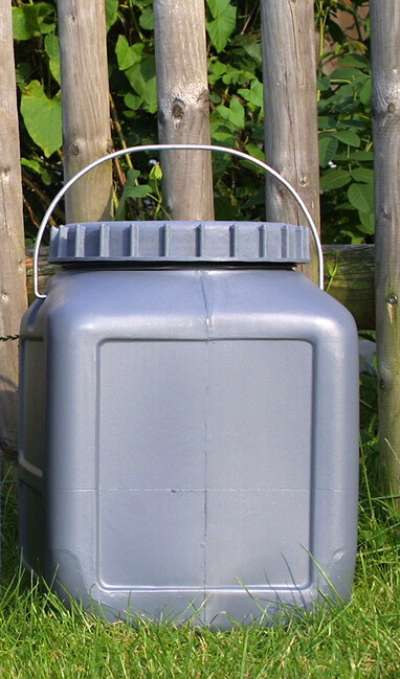 BasicNature Széles szájú folyadéktartály szürke 20 l négyzet alakban