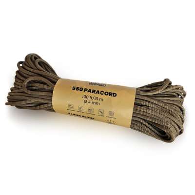 WARAGOD Paracord 550 kötél 31 m, 4 mm átmérőjű, coyote