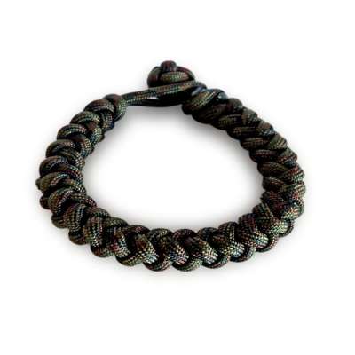 WARAGOD Paracord karkötő állítható csattal Ectar, terepszínű zöld