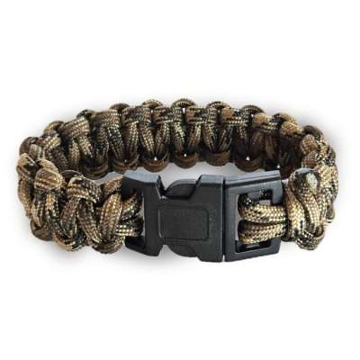 WARAGOD Paracord karkötő műanyag klipsz Corna, terepszínű prérifarkas