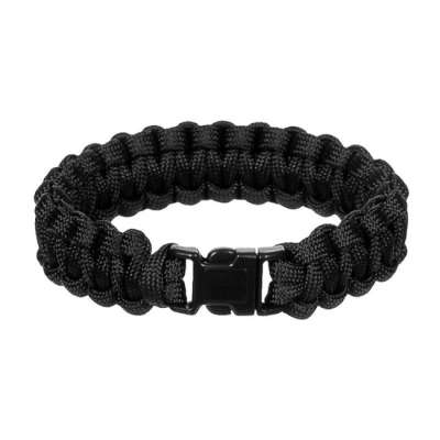 WARAGOD Paracord karkötő műanyag klippel Corna, fekete