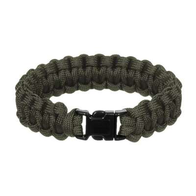WARAGOD Paracord karkötő műanyag klippel Corna, zöld