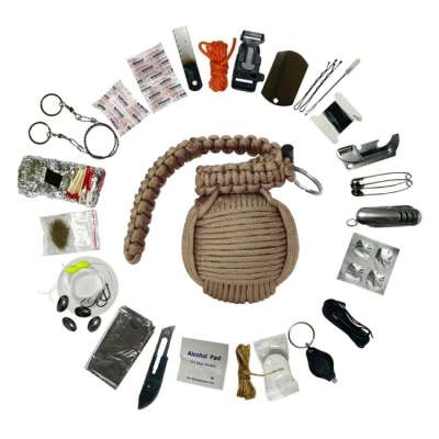 WARAGOD Paracord túlélő készlet Menel, prérifarkas