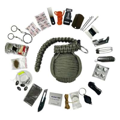 WARAGOD Paracord Menel túlélő készlet, zöld