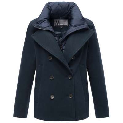 Marikoo Női rövid kabát levehető gallérral Aylaraa, tengerészkék