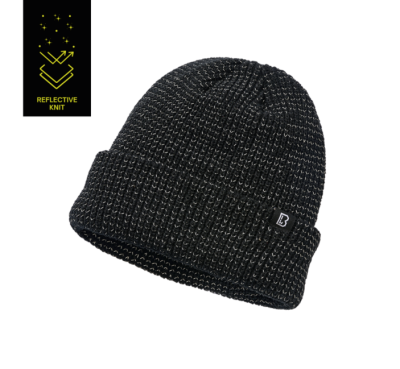Brandit Fényvisszaverő téli sapka, fekete