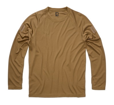 Brandit Férfi gyorsan száradó hosszú ujjú póló Quick Dry, camel