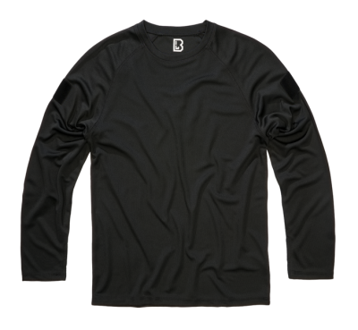 Brandit Férfi gyorsan száradó hosszú ujjú póló Quick Dry, fekete