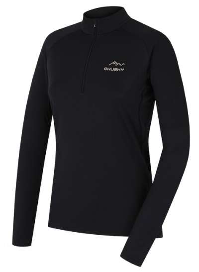 Husky Női termo póló cipzárral Tromi Zip L, fekete