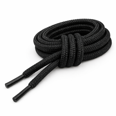 WARAGOD Cipőfűzők Warstrap Round, fekete