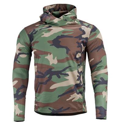 Pentagon Orion funkcionális póló kapucnival, Woodland