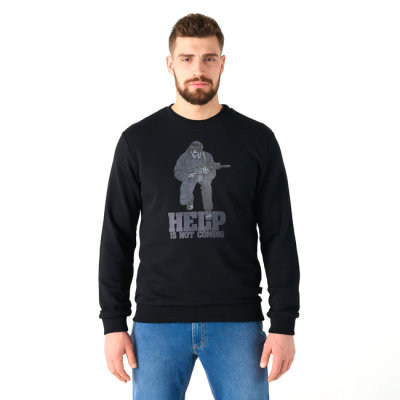 Helikon-Tex Help is not coming pulóver, fekete