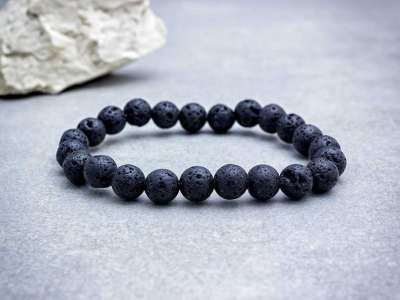 Láva ásvány karkötő