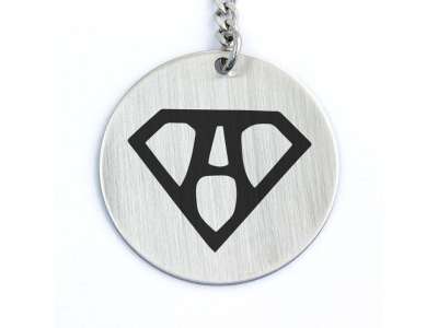 Anya a legnagyobb kincs acél medálos kulcstartó