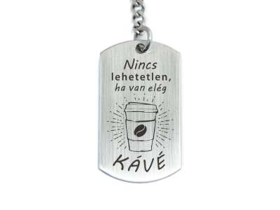 Nincs lehetetlen acél medálos kulcstartó