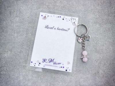 Leszel a barátom kulcstartó rózsakvarccal