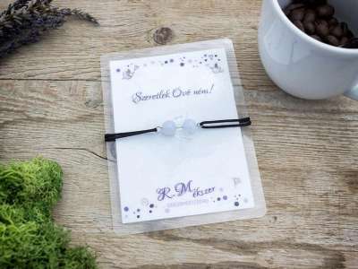 Szeretlek Óvó néni kalcedon angyal karkötő