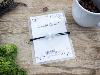 Szeretlek Dadus kalcedon angyal karkötő