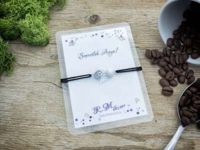 Szeretlek Anya howlit angyal karkötő