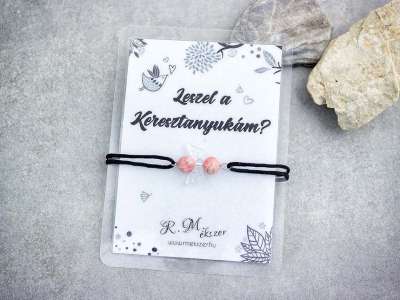 Leszel a Keresztanyukám rodokrozit angyal karkötő