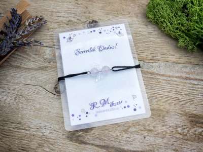 Szeretlek Dadus rózsakvarc angyal karkötő