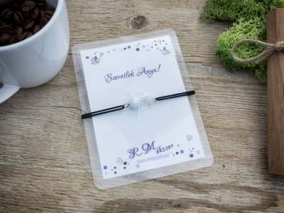 Szeretlek Anya jáde angyal karkötő