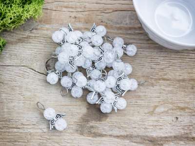 Nyugtató angyal hegyikristály ásvány medál 25 dbos csomag