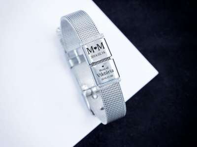 Közös életünk 2 egyedi medálos MoMents acél karkötő