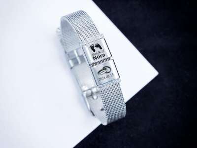 Életünk lenyomata 2 egyedi medálos MoMents acél karkötő