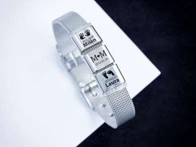 Életünk lenyomatai 3 egyedi medálos MoMents acél karkötő