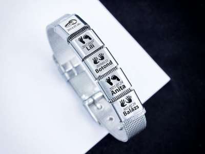 Életünk lenyomatai 5 egyedi medálos MoMents acél karkötő