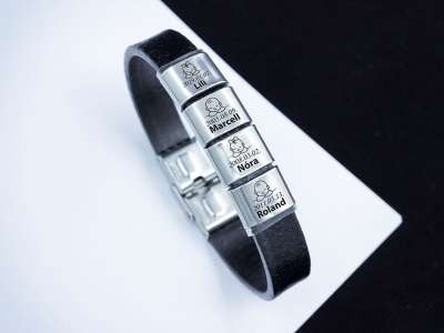 Csemetéim 4 egyedi medálos MoMents bőr karkötő