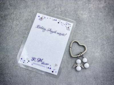 Boldog Anyák napját kulcstartó tejkvarccal