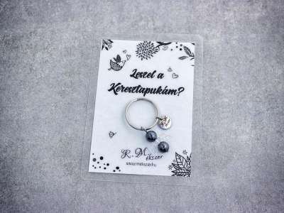 Leszel a Keresztapukám kulcstartó hematittal