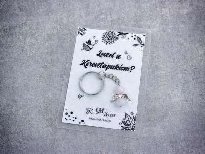 Leszel a Keresztapukám kulcstartó rózsakvarccal